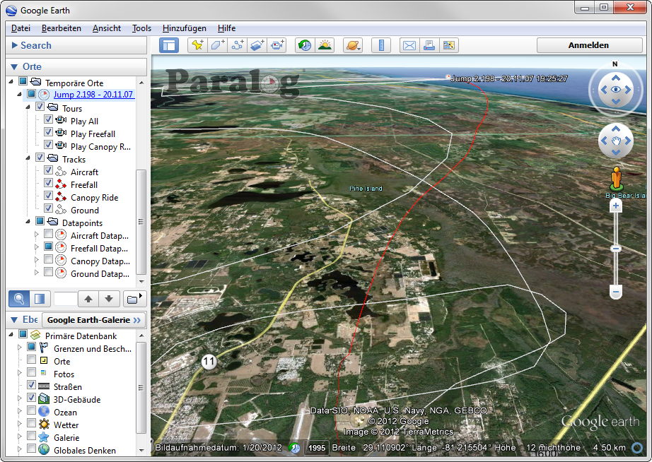 GPS Jump Profile 3D View